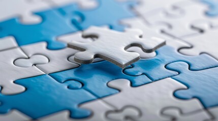 Fototapeta premium puzzle piece on puzzle