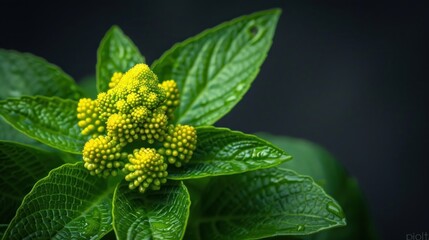 Obraz premium Young plants with bright yellow flowers growing in soil, illuminated by sunlight. Mustard plant symbolizes Christian faith and spiritual growth in the Bible.