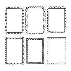 Hand drawn doodle frames collection (18)