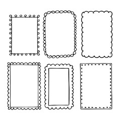 Hand drawn doodle frames collection (26)