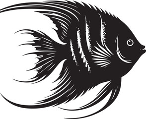 Angelfish Silhouette vector illustration