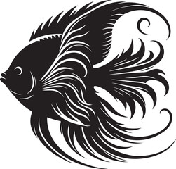 Angelfish Silhouette vector illustration