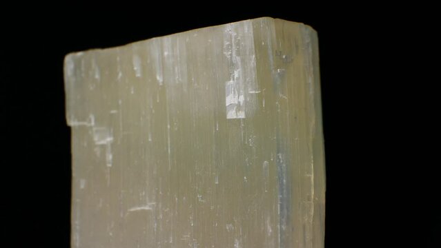 Selenite Crystal (CaSO4x2H2O). Raw material for construction gypsum and DIY jewelry production. Chatoyancy ( cat's eye effect). Gypsum is found on all continents and is most common of all sulfate