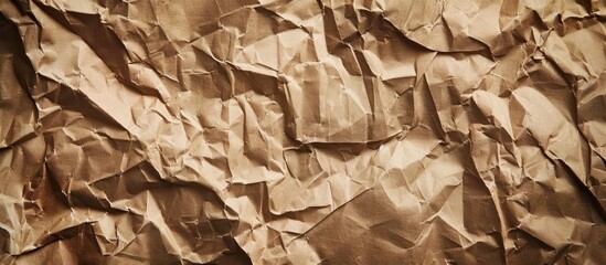 Texture of crumpled brown paper with copy space image.