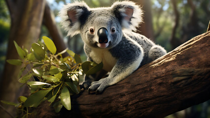 Fototapeta premium Koala - Marsupial, Animal, Australia, Mammal, Wild, Nature, Cute