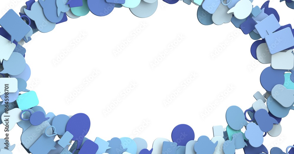 Aufkleber 3D rendering flying email icon and web flying