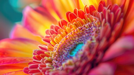 A close-up of a vibrant gerbera daisy