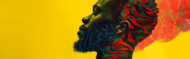 Abstract Portrait of a Young African American Man