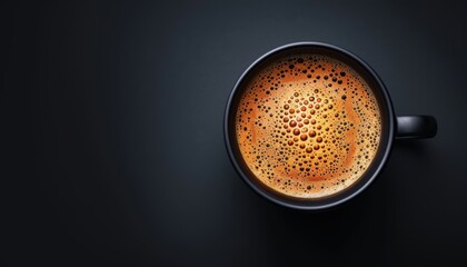 Close up of coffee cup with foam
