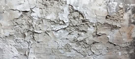 Fototapeta premium Gray mortar wall texture with copy space image; ideal for vintage loft style backgrounds.