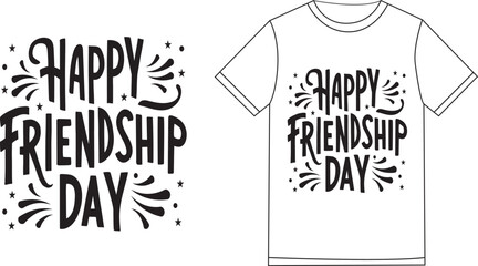 Friendship day silhouette illustration