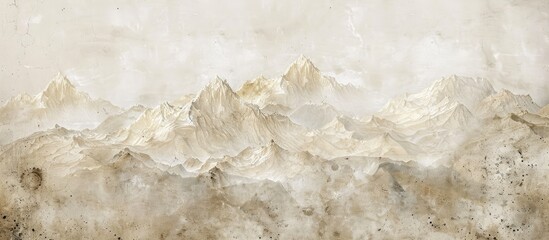 Digitally made in soft beige shades, this rough textured backdrop resembles snowy mountain ranges perfect for overlaying text on a copy space image.