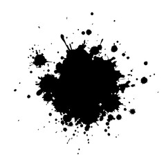 Vector grunge ink splat isolated white background (8)