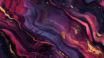 Obraz premium Fluid marble patterns in rich, contrasting colors creating a luxurious abstract design