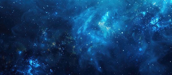 Obraz premium Blue textured abstract universe background with splashes, providing room for a copy space image.