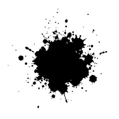 Fototapeta premium Vector grunge ink splat isolated white background (24)