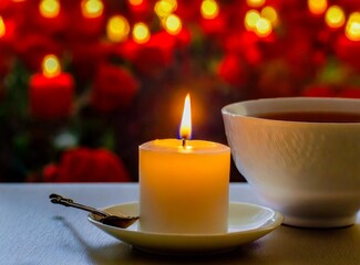 Tea time with candles