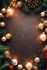 Merry Christmas Background With Blank Space in the Middle