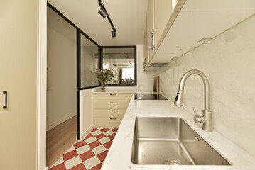 Modern kitchen furniture often incorporates smart storage systems