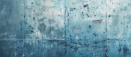Obraz premium A textured blue-gray concrete wall with scratches provides a perfect copy space image.