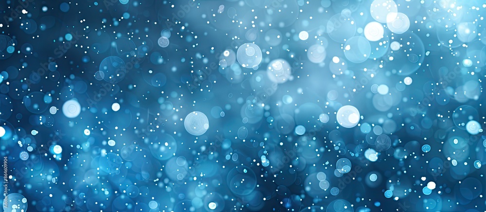 Wall mural an abstract blue background with white blurry spots provides a textured backdrop for design with a c