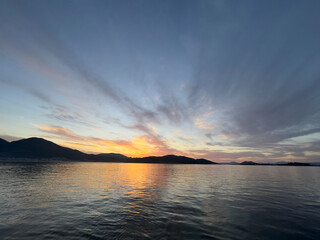 sunset over the ocean