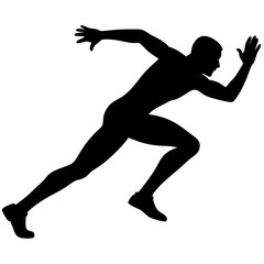 Vector running man silhouette right side (9)