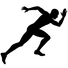 Vector running man silhouette right side (12)