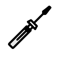 Fototapeta premium Black Line Drawing of Screwdriver