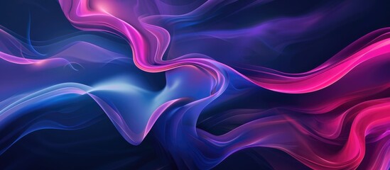 Obraz premium Dark Background Abstract Fluid Wave Curve Banner