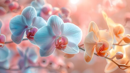 orchid flower motif for background