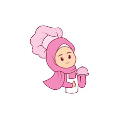 cute chef cartoon restaurant vector illustration design