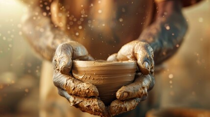 Hands Shaping Clay Pot