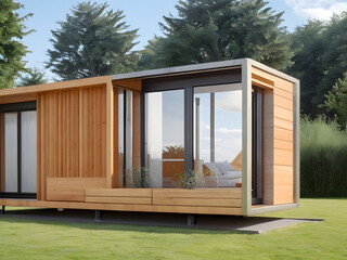 Eco-Friendly Modular Residential House with Modern Compact Interior Design