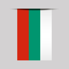 Fototapeta premium Bulgaria Banner Flag Vector Illustration