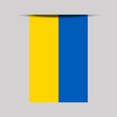 Fototapeta premium Ukraine Banner Flag Vector Illustration