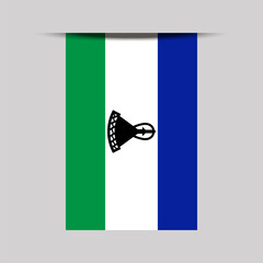Lesotho Banner Flag Vector Illustration