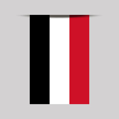 Obraz premium Yemen Banner Flag Vector Illustration