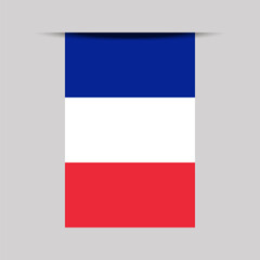 France Banner Flag Vector Illustration