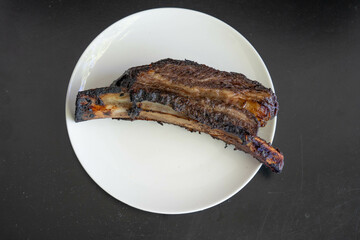 BBQ beef rib on a plate