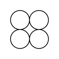 Brutal abstract geometric outline. Contemporary figures brutal spiral oval stars and other elements. Swiss design aesthetic.