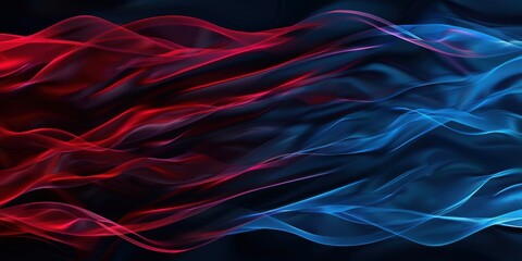 Fototapeta premium abstract waves of red and blue energy