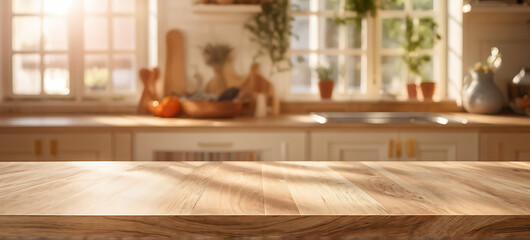 Kitchen background top counter interior wood blur home wooden empty room light white. Top kitchen product background desk modern window food display design texture tabletop restaurant board wall space