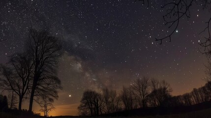 starry night without light pollution