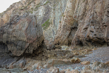 rock formation in a beach in Asturias, Spain