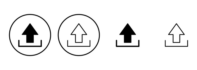 Upload icon set. load data symbol
