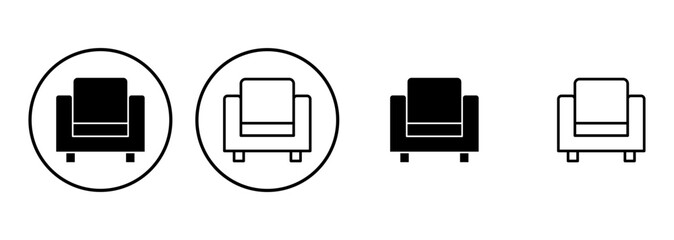 Sofa icon set. sofa icon illustration