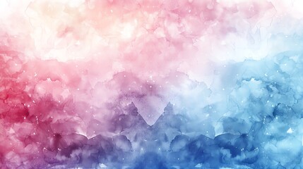 Fototapeta premium Abstract watercolor background with red and blue gradients creating a soft, dreamy effect. Perfect for artistic and creative projects.