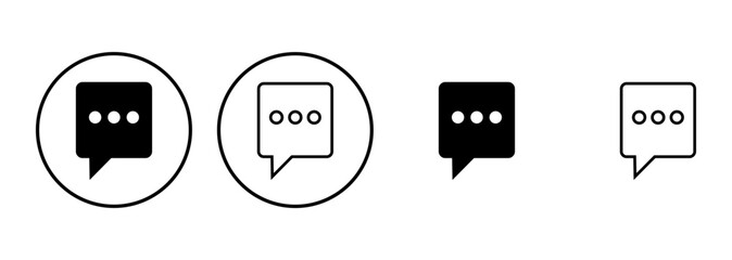 Chat icon set. speech bubble icon. comment icon vector. message. contact us