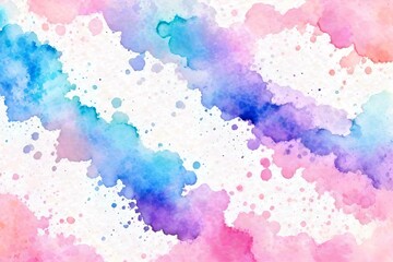 Obraz premium Abstract watercolor pink blue wash background design. Splashes grunge background.